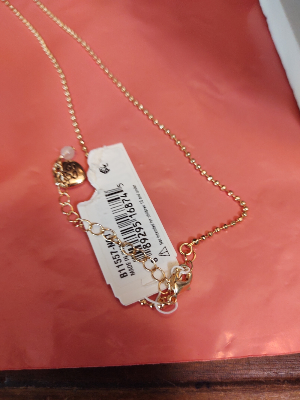 Betsey Johnson Black Crystal Cat Pendant Necklace with Gold-tone Whiskers - Picture 4 of 4